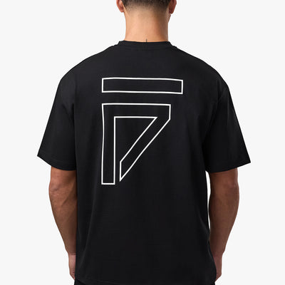 Gym King Fight Division Outline Tee - Black