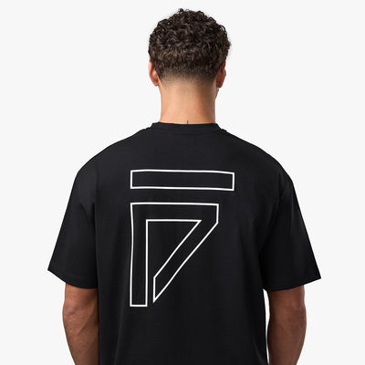 Gym King Fight Division Outline Tee - Black