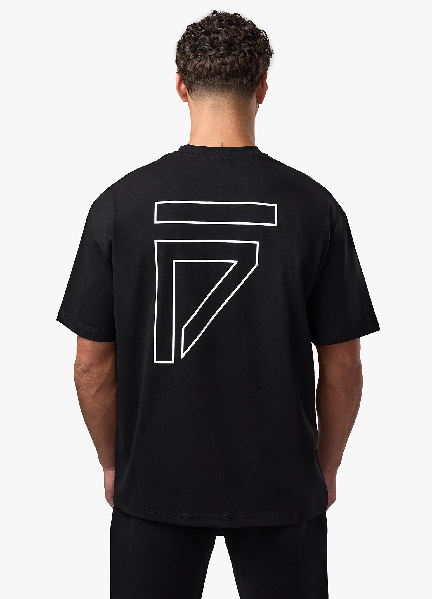 Gym King Fight Division Outline Tee - Black