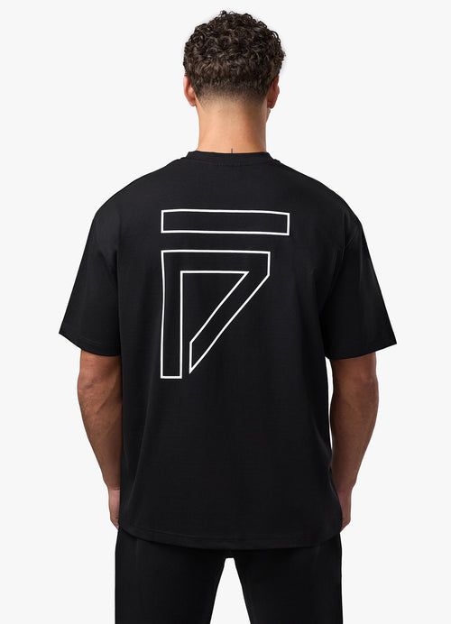 Gym King Fight Division Outline Tee - Black