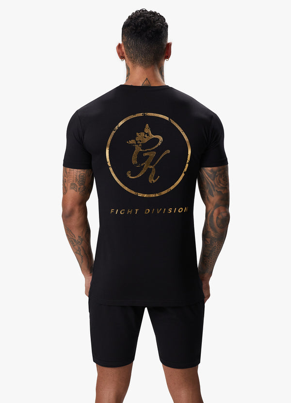 Gym King Fight Division Tee - Black/Gold