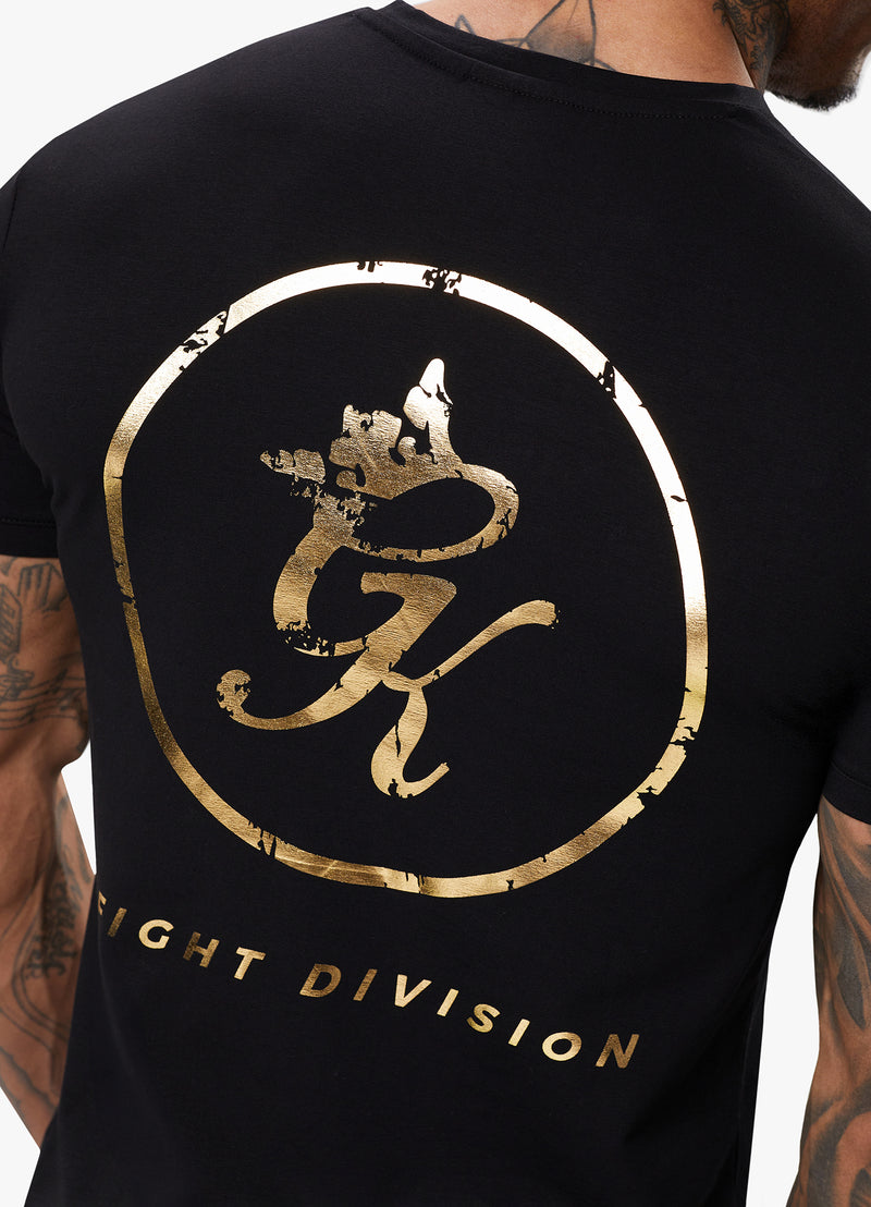 Gym King Fight Division Tee - Black/Gold