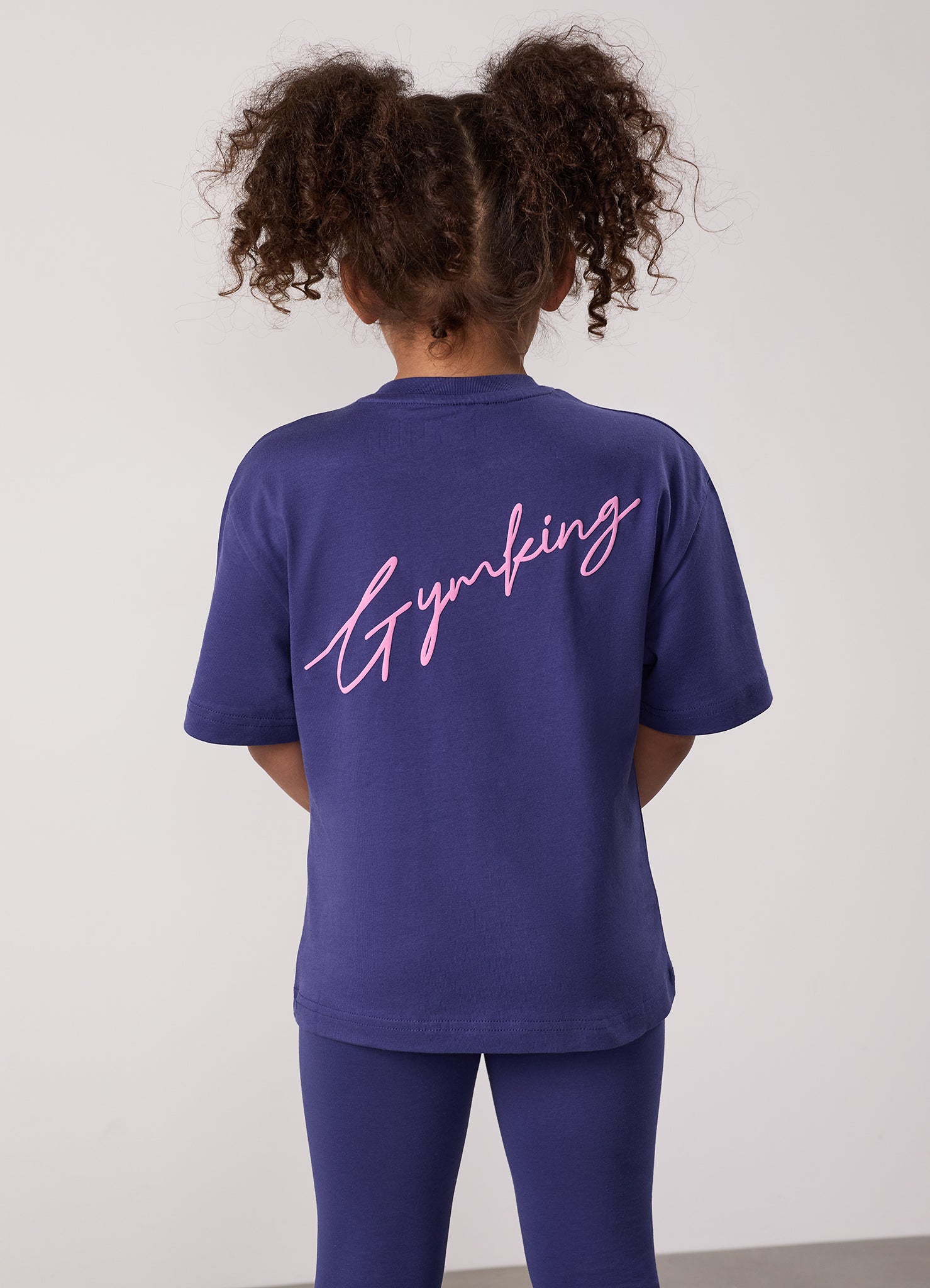 Gym King Kids Script Boyfriend Tee - Starlight Blue