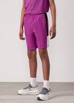 Gym King Kids Vision Tracksuit Top and Shorts - Orchid/Dark Grey