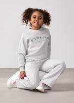 Gym King Kids Shadow Crew Tracksuit - Snow Marl