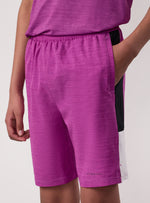 Gym King Kids Vision Tracksuit Top and Shorts - Orchid/Dark Grey