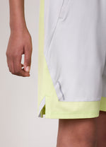 Gym King Kids Advance Tracksuit Top and Shorts - Light Grey/Limelight