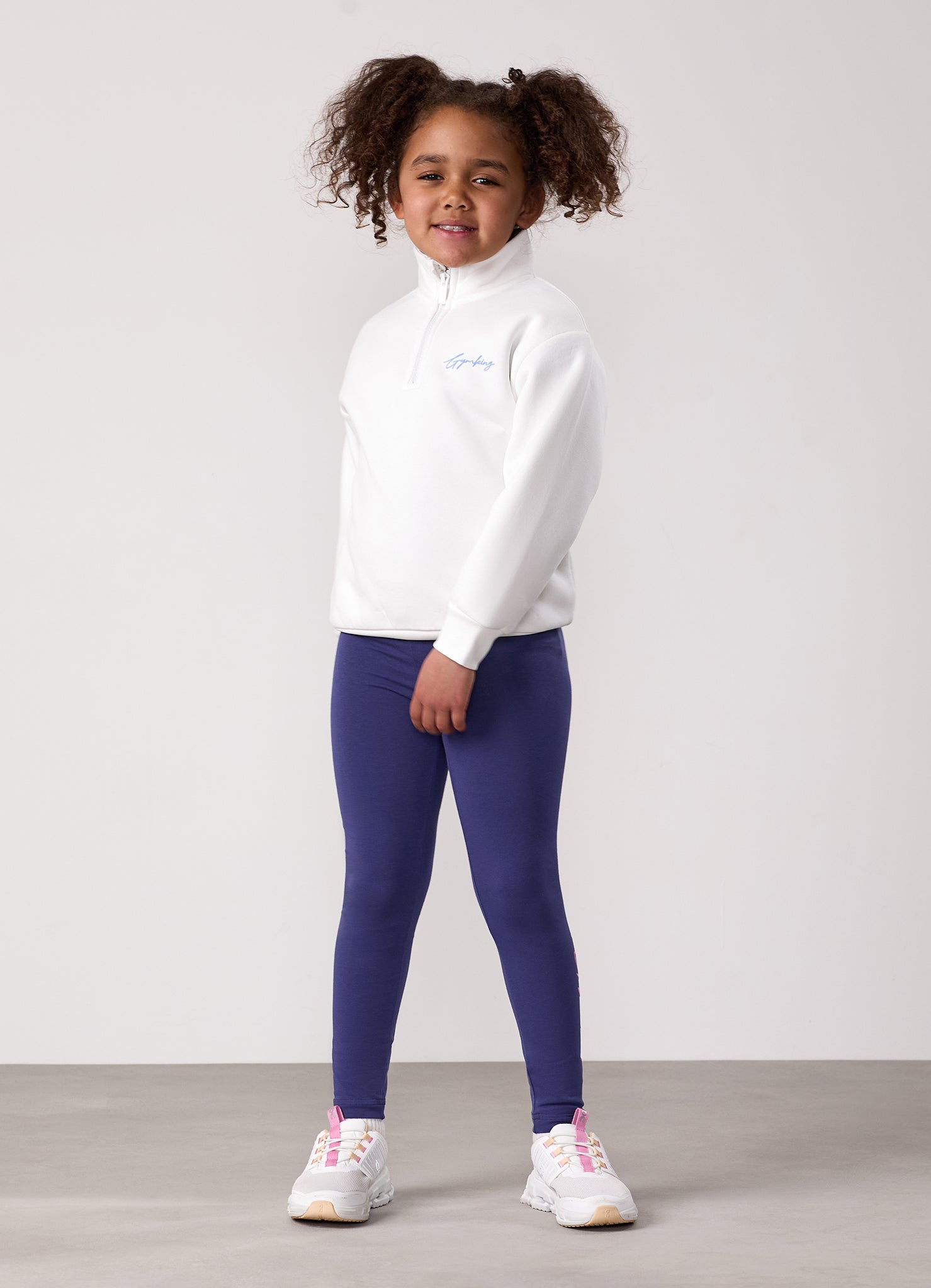 Gym King Kids Script Jersey Legging - Starlight Blue