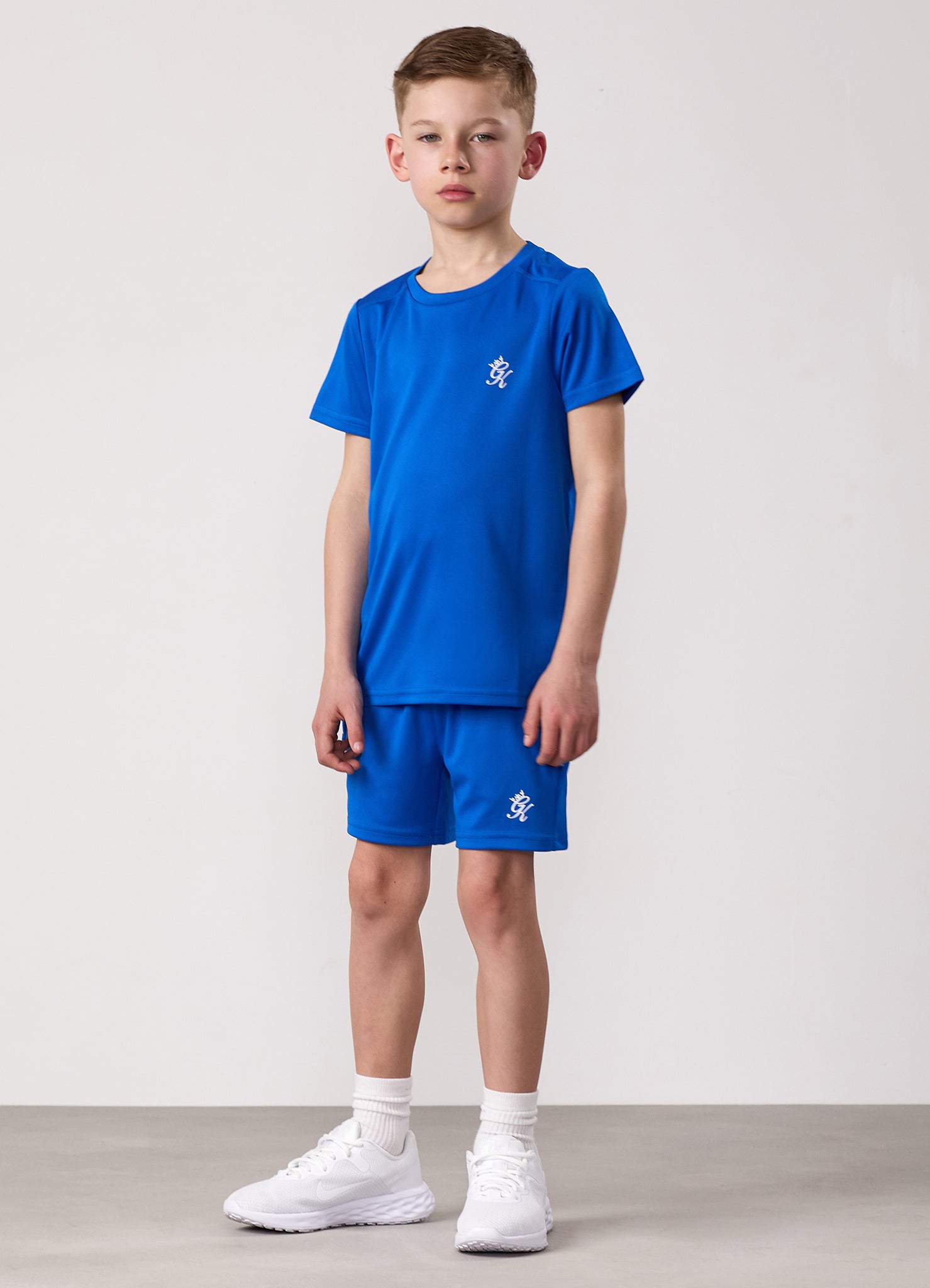 Gym King Kids Lightweight Poly Tee - Sonic Blue