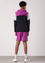 Gym King Kids Vision Tracksuit Top and Shorts - Orchid/Dark Grey