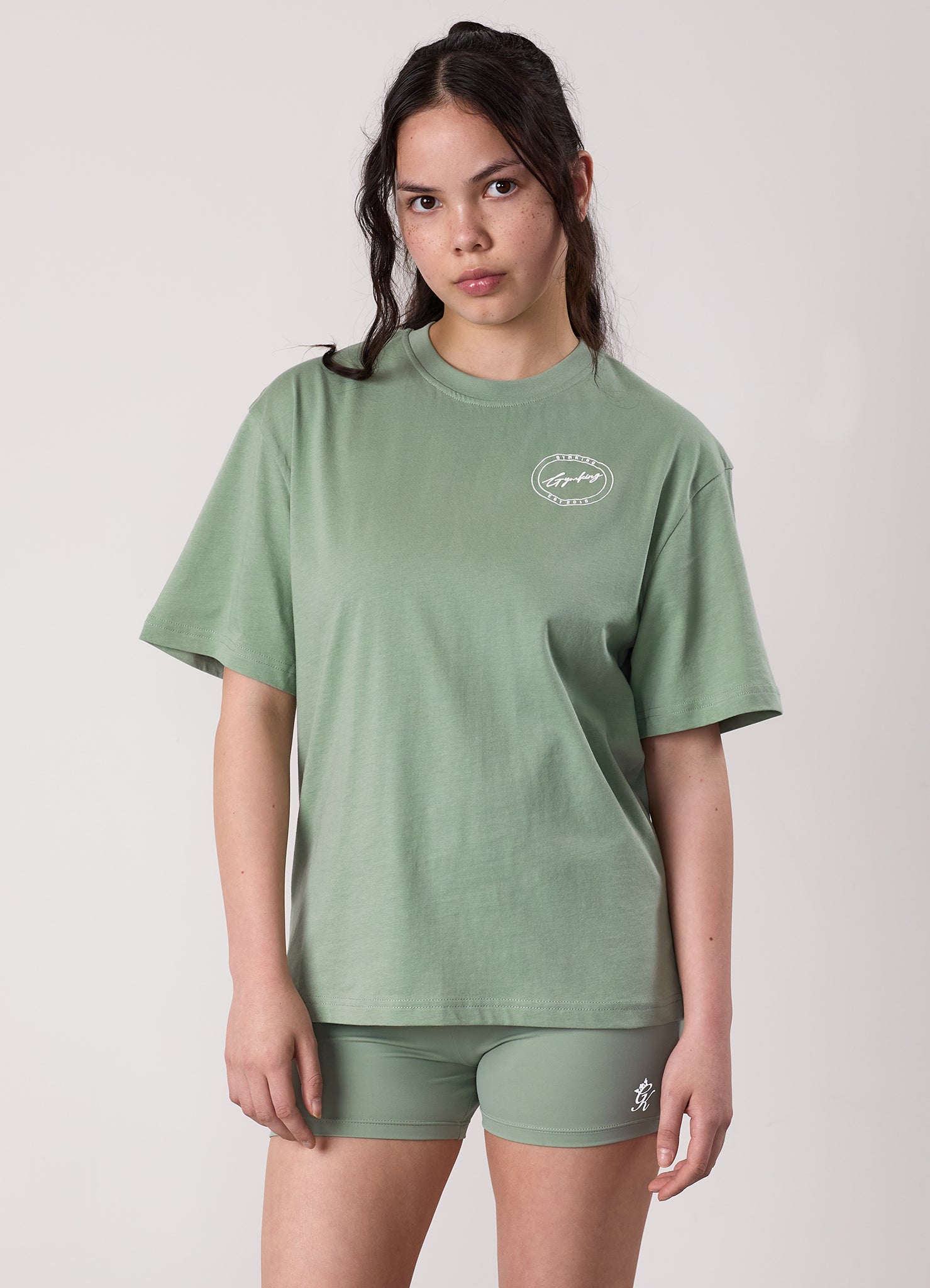 Gym King Kids Origin Boyfriend Tee - Soft Sage