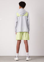 Gym King Kids Advance Tracksuit Top and Shorts - Light Grey/Limelight