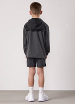 Gym King Kids Advance Tracksuit Top and Shorts - Urban Grey/Fossil Grey