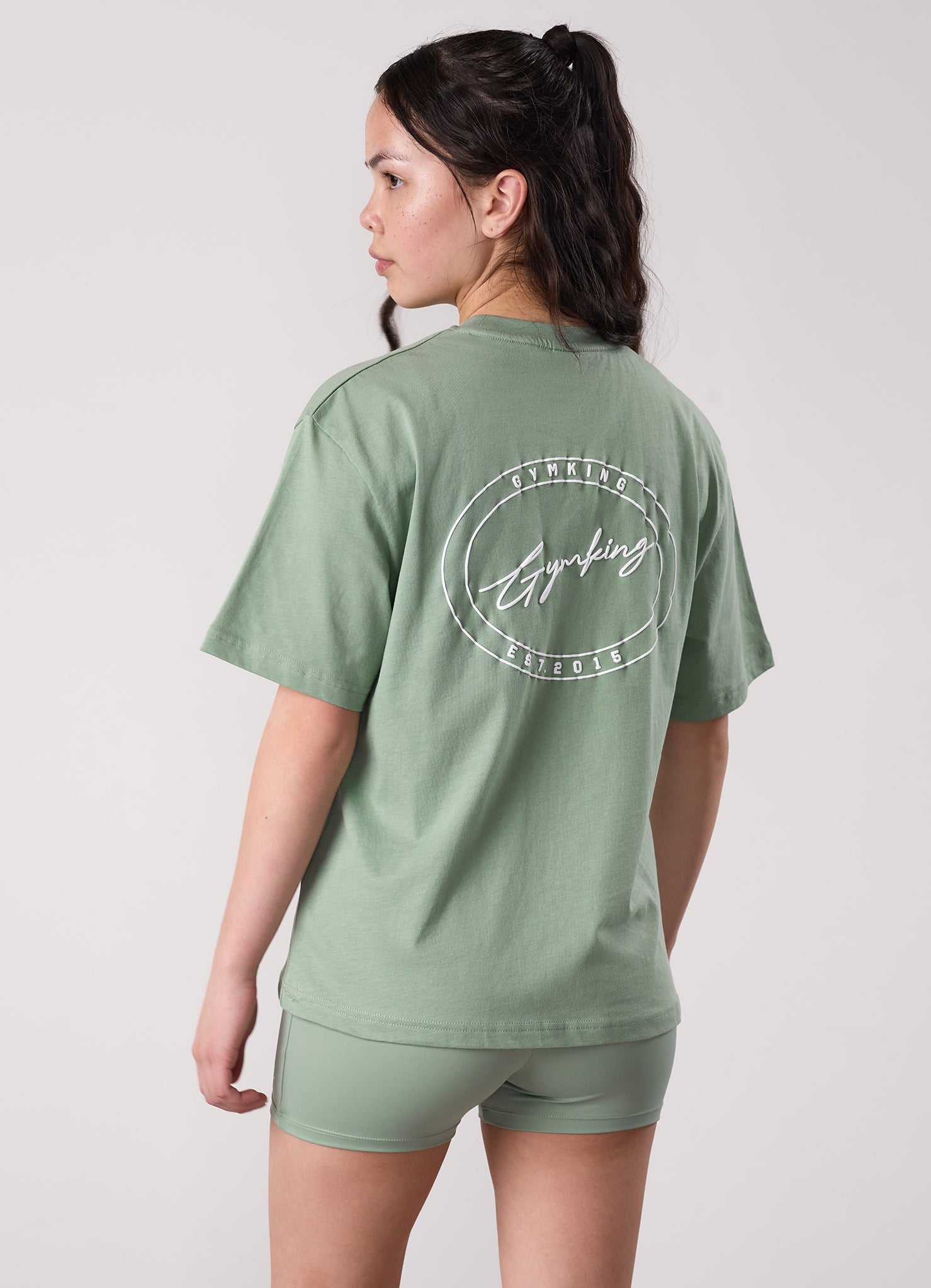 Gym King Kids Origin Boyfriend Tee - Soft Sage
