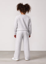 Gym King Kids Shadow Crew Tracksuit - Snow Marl