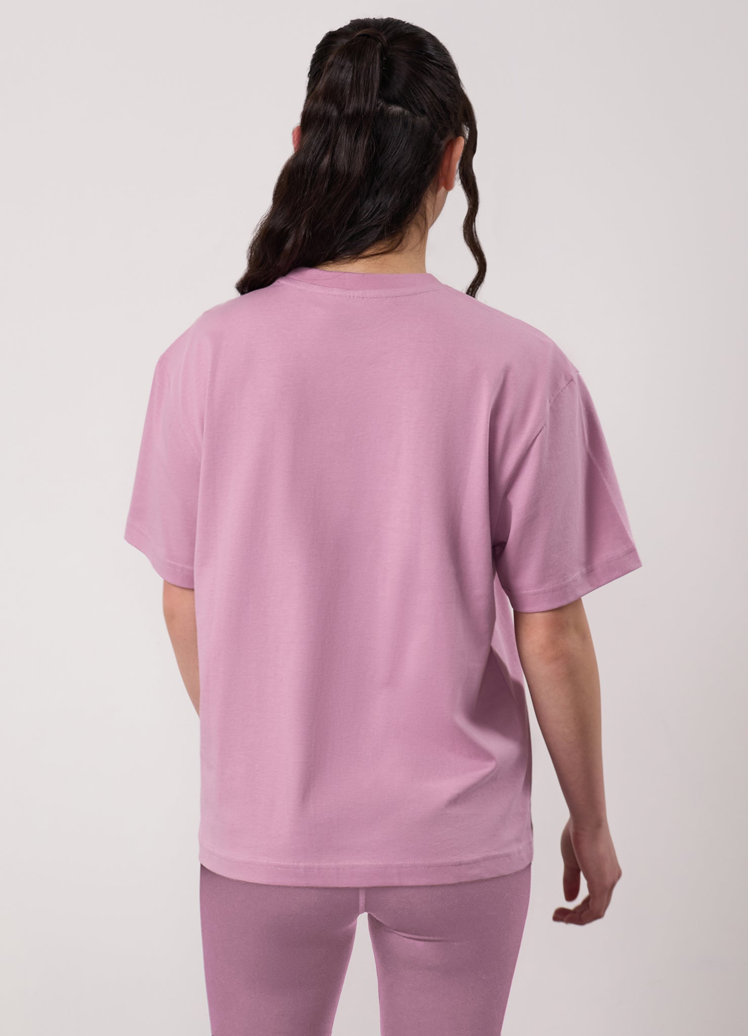 Gym King Kids Shadow Boyfriend Tee - Mauve