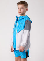 Gym King Kids Vision Tracksuit - Light Grey/Portofino Blue