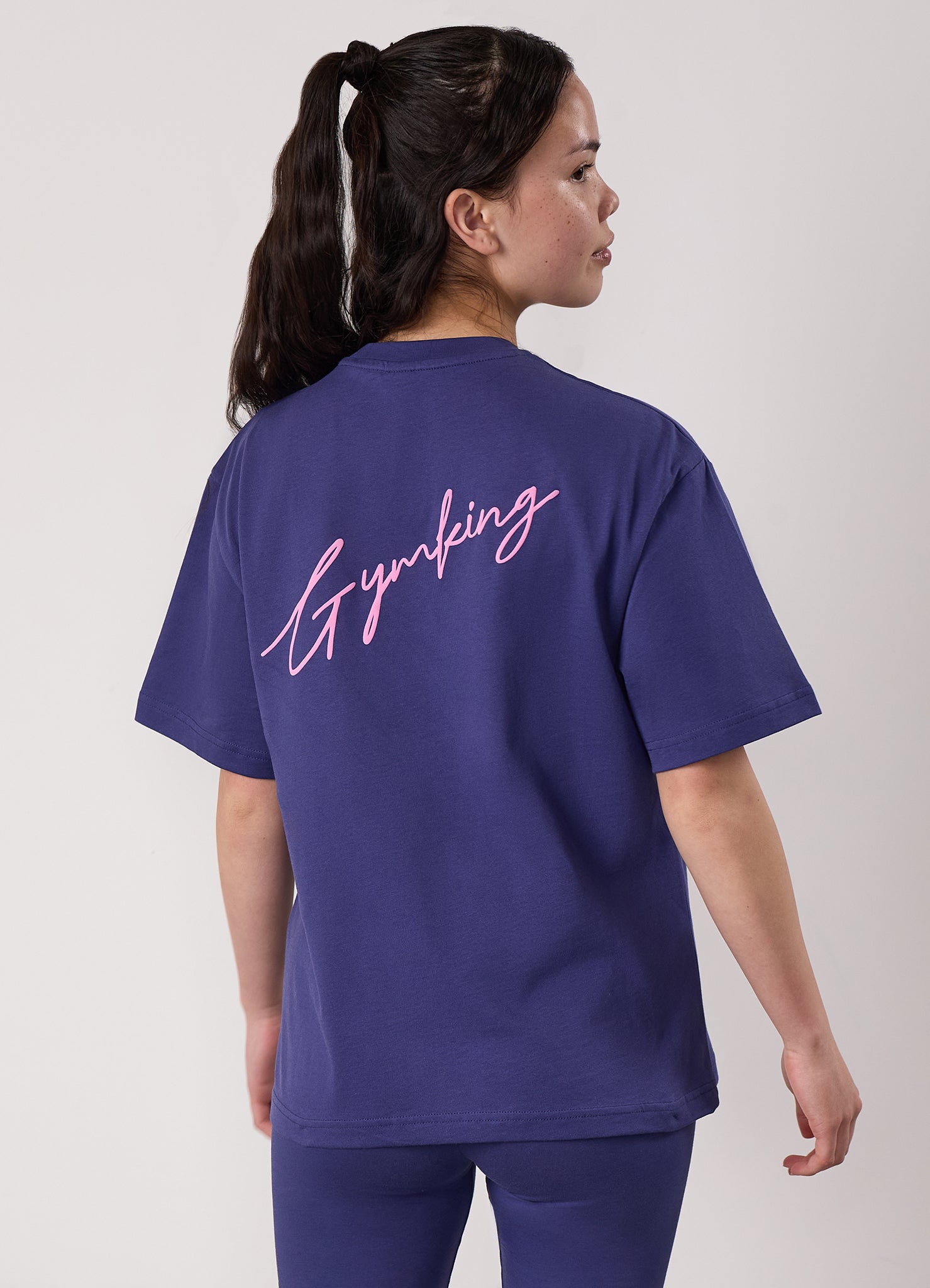 Gym King Kids Script Boyfriend Tee - Starlight Blue