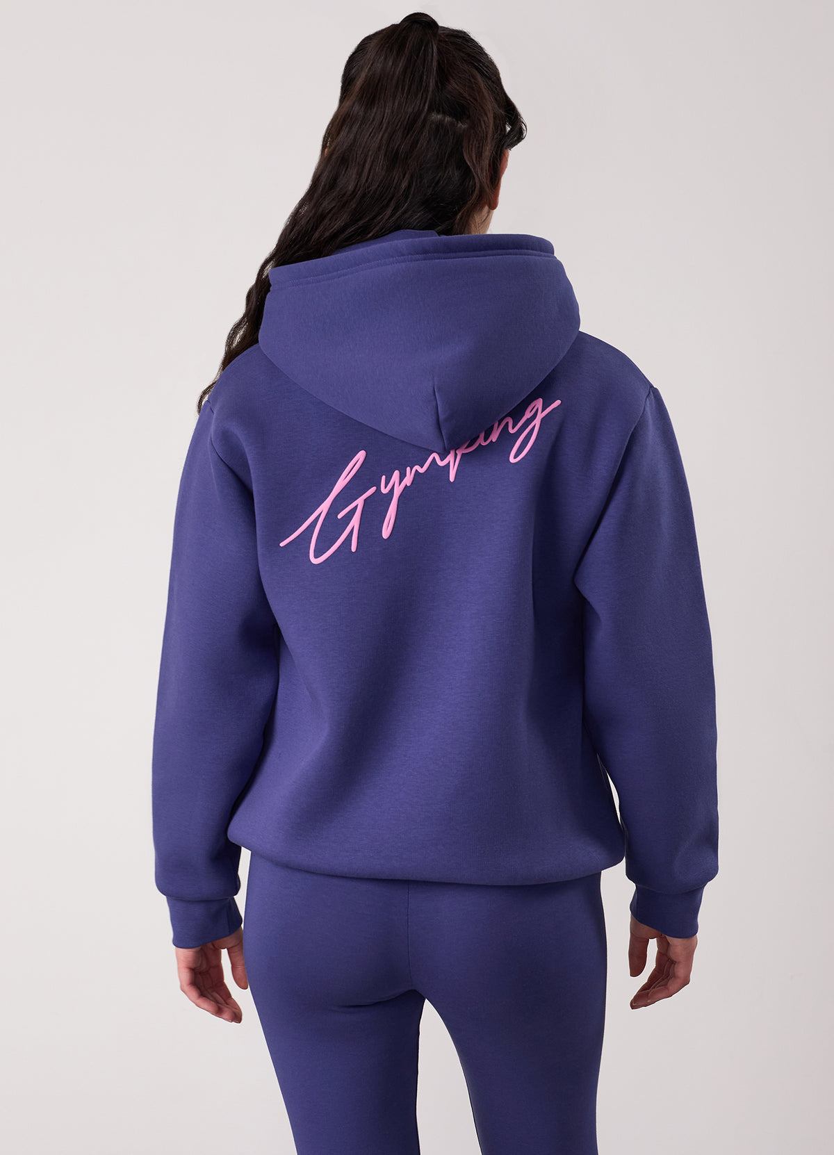 Gym King Older Kids Script Oversized Hood - Starlight Blue