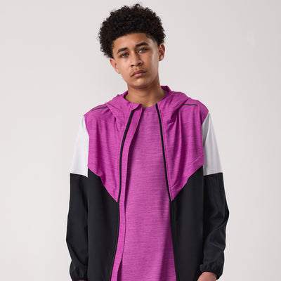 Gym King Kids Vision Tracksuit Top - Orchid/Dark Grey