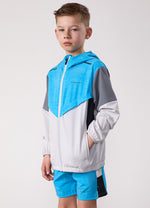 Gym King Kids Vision Tracksuit - Light Grey/Portofino Blue