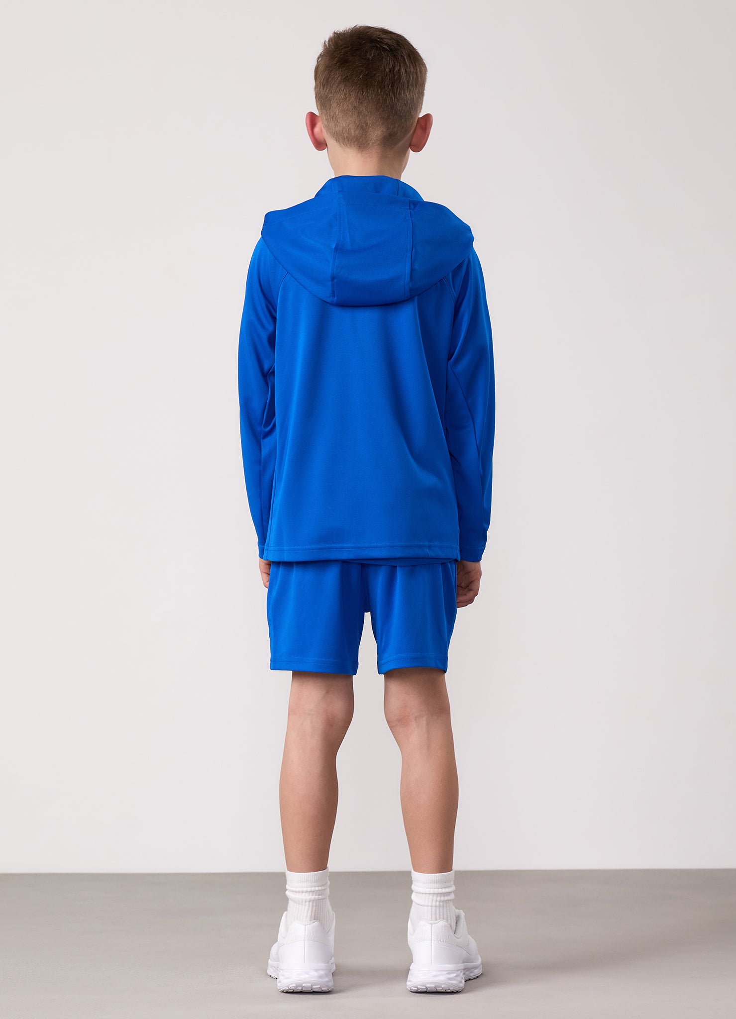 Gym King Kids Lightweight Poly Full Zip and Shorts - Sonic Blue