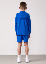 Gym King Kids Lightweight Poly Full Zip and Shorts - Sonic Blue