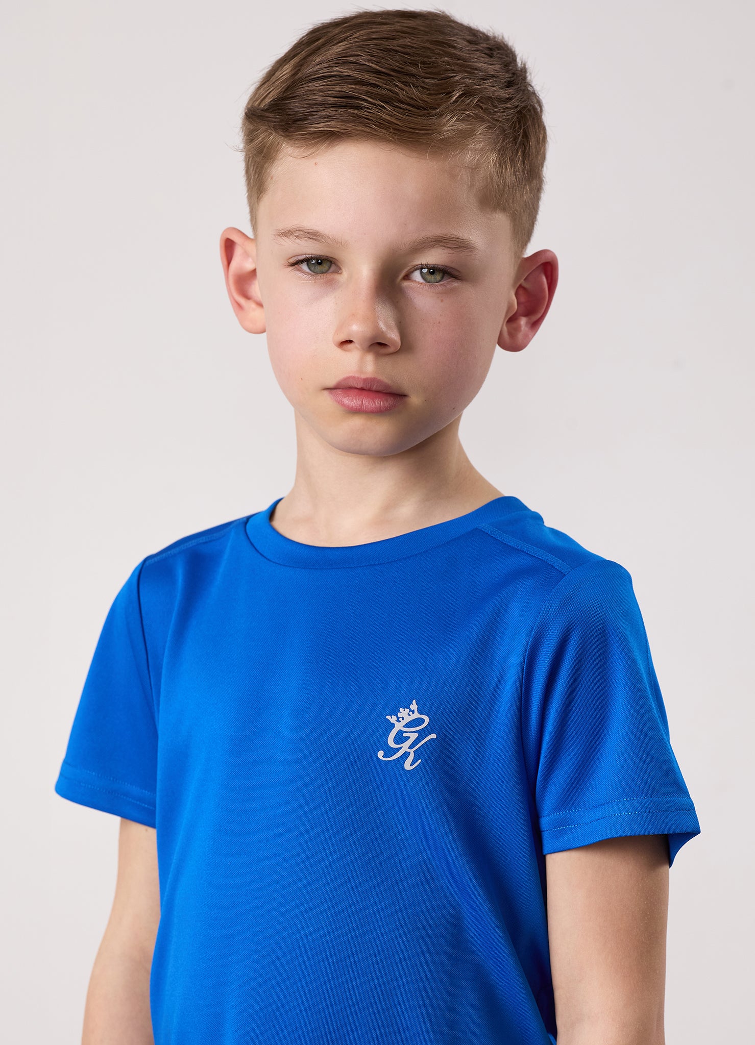Gym King Kids Lightweight Poly Tee - Sonic Blue