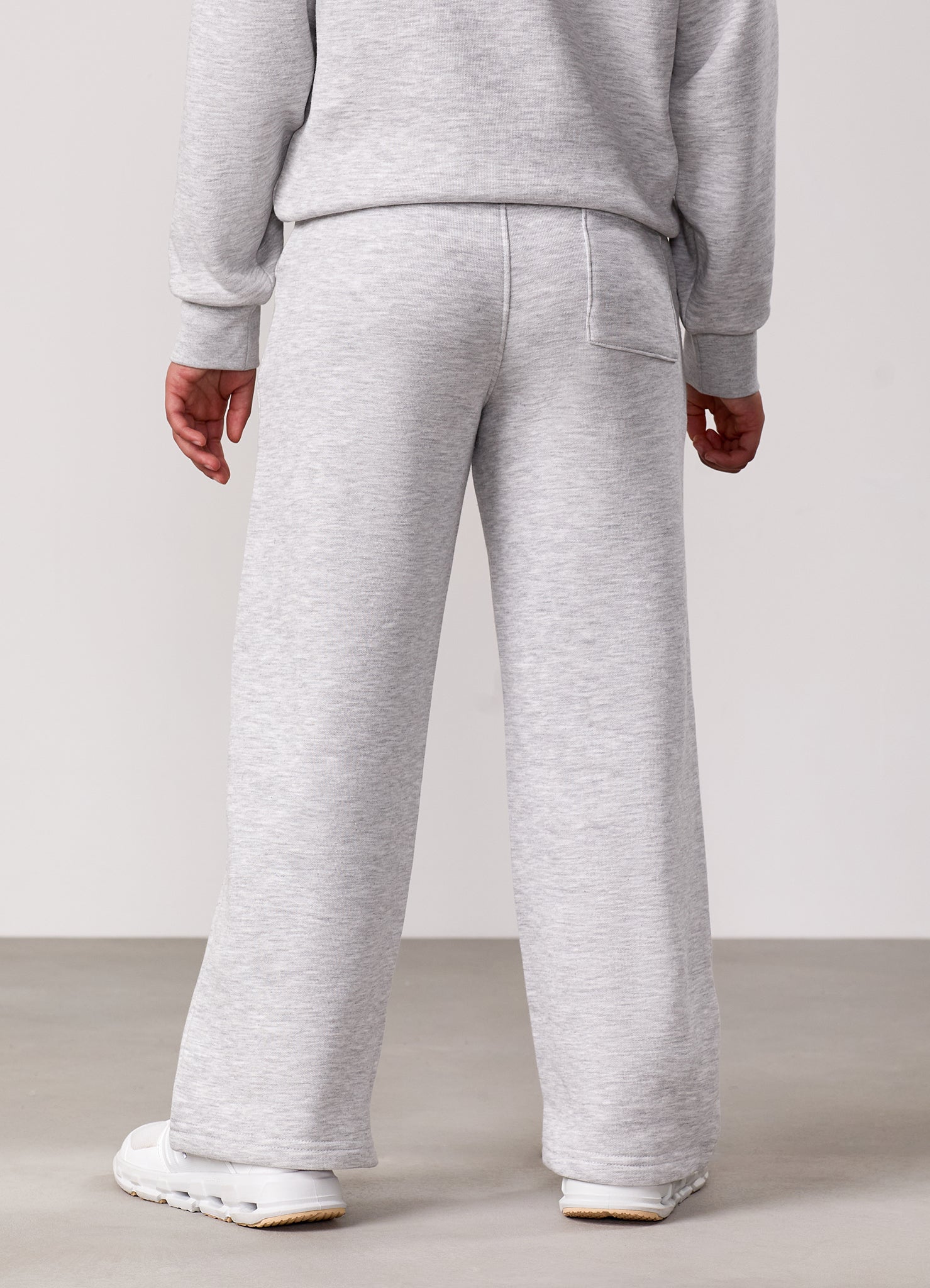 Gym King Kids Shadow Straight Leg Jogger - Snow Marl