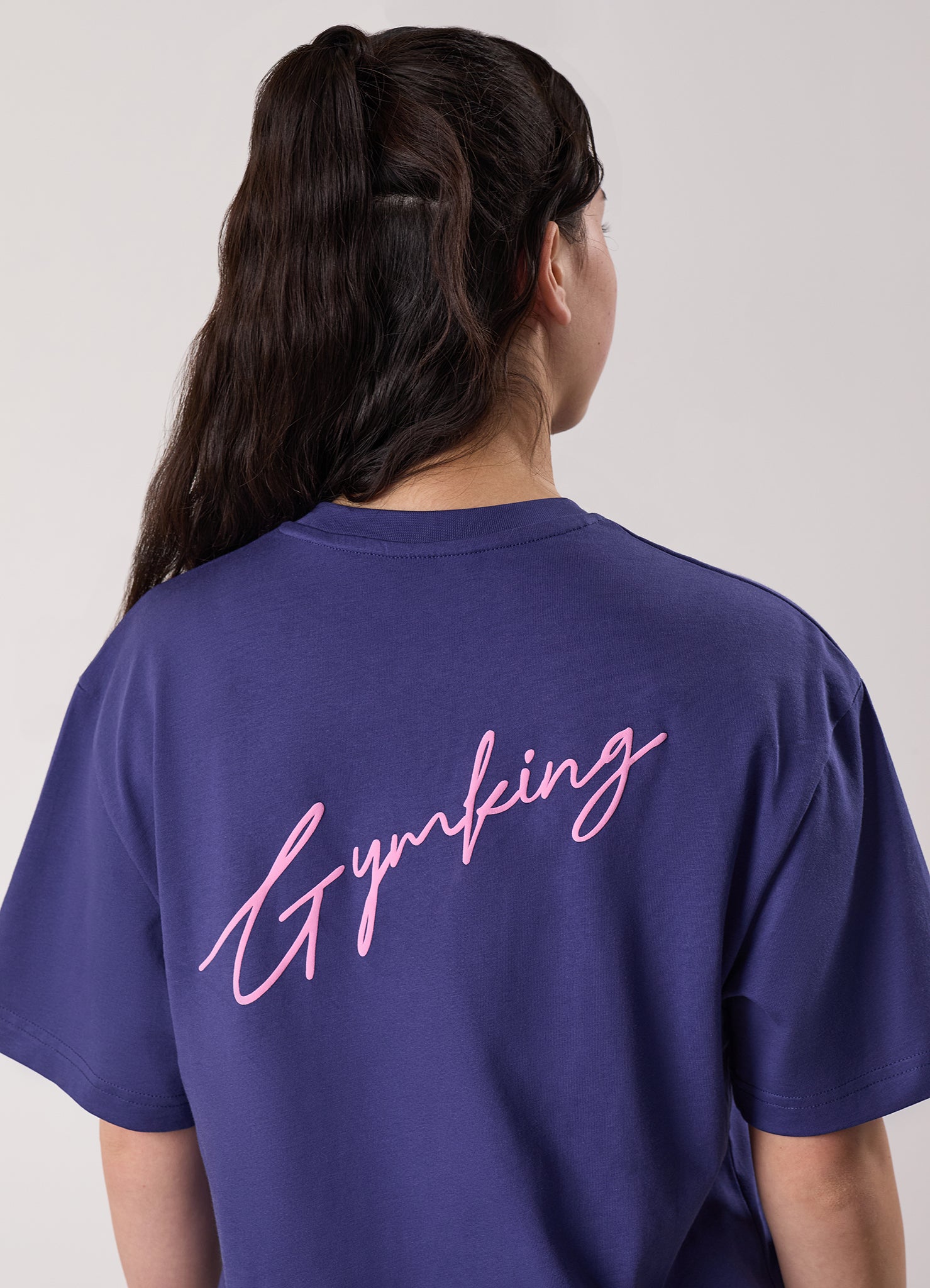 Gym King Kids Script Boyfriend Tee - Starlight Blue