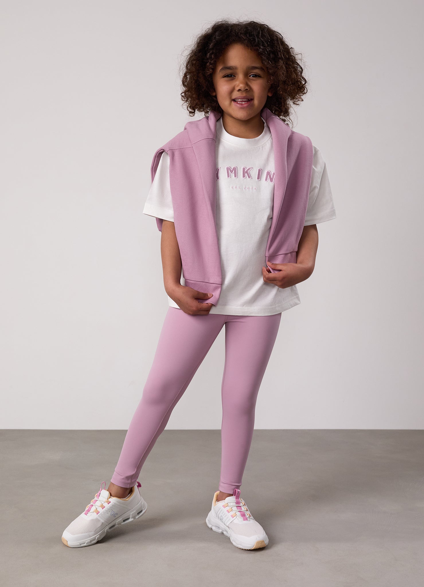 Gym King Kids Shadow Boyfriend Tee - Cream