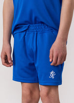 Gym King Kids Lightweight Poly Full Zip and Shorts - Sonic Blue