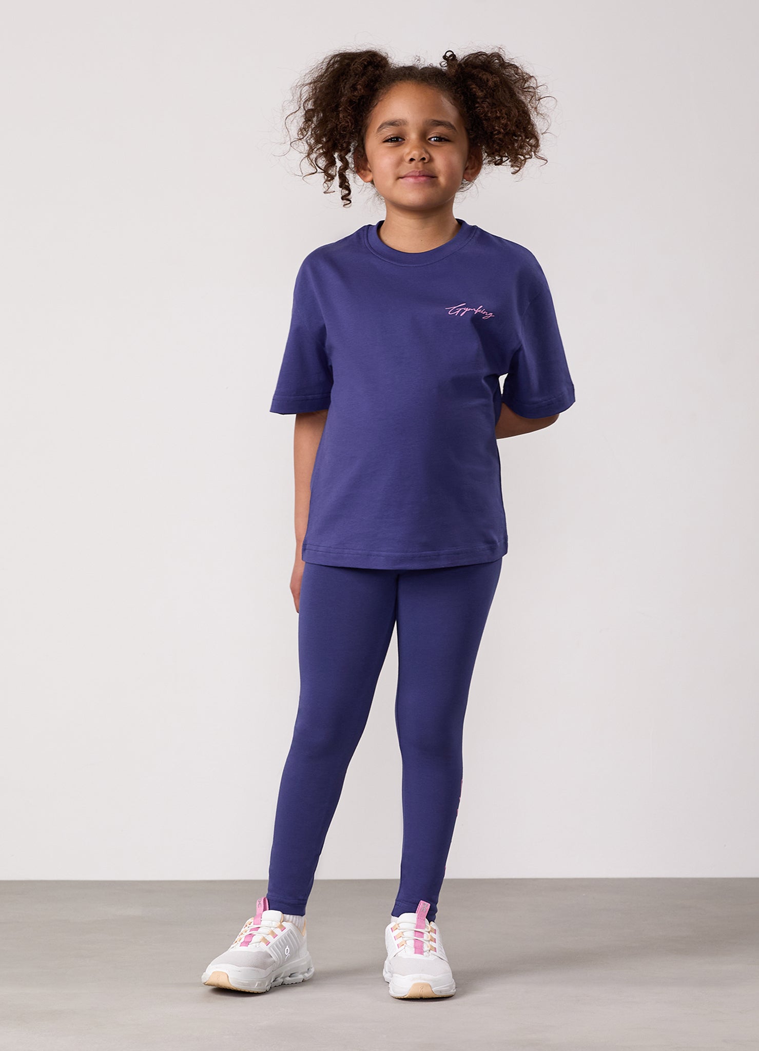 Gym King Kids Script Boyfriend Tee - Starlight Blue