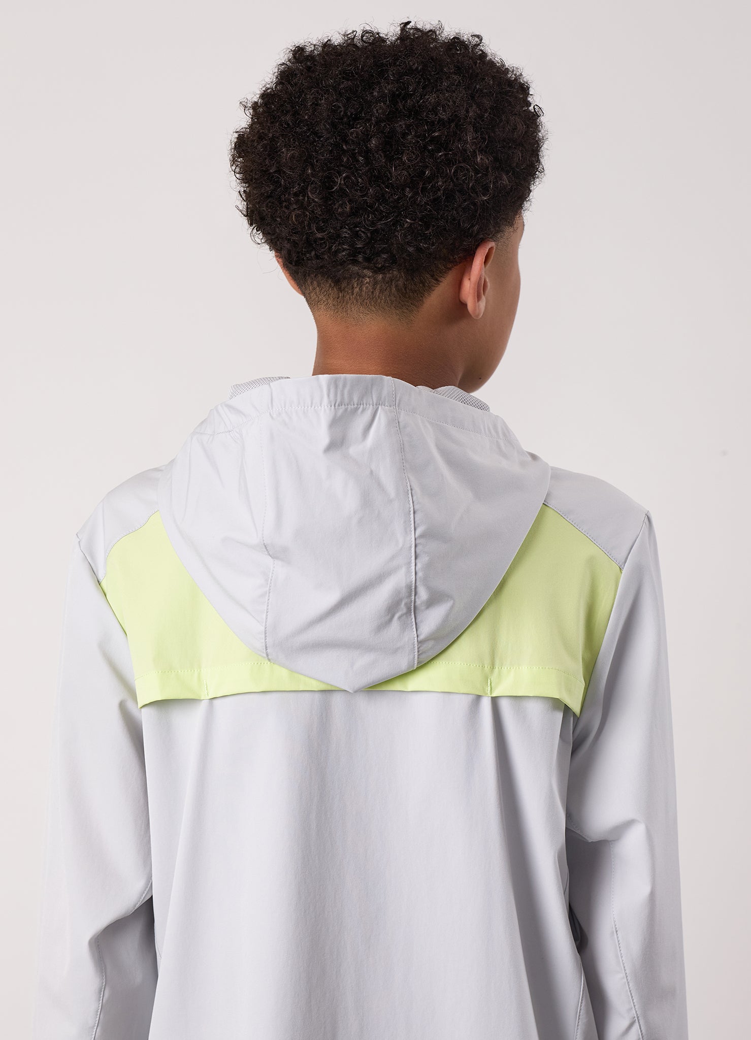 Gym King Kids Advance Tracksuit Top - Light Grey/Limelight