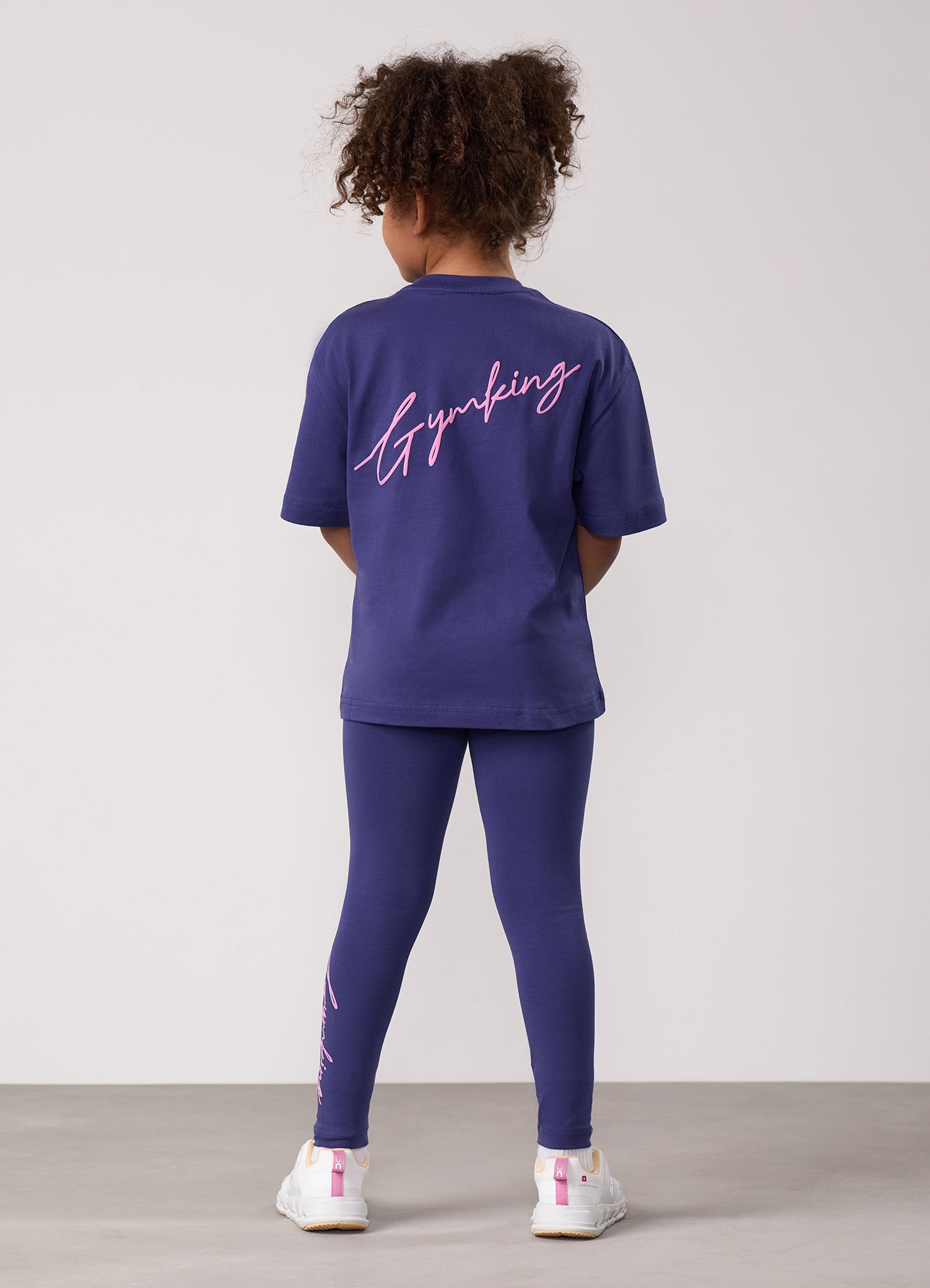 Gym King Kids Script Boyfriend Tee - Starlight Blue