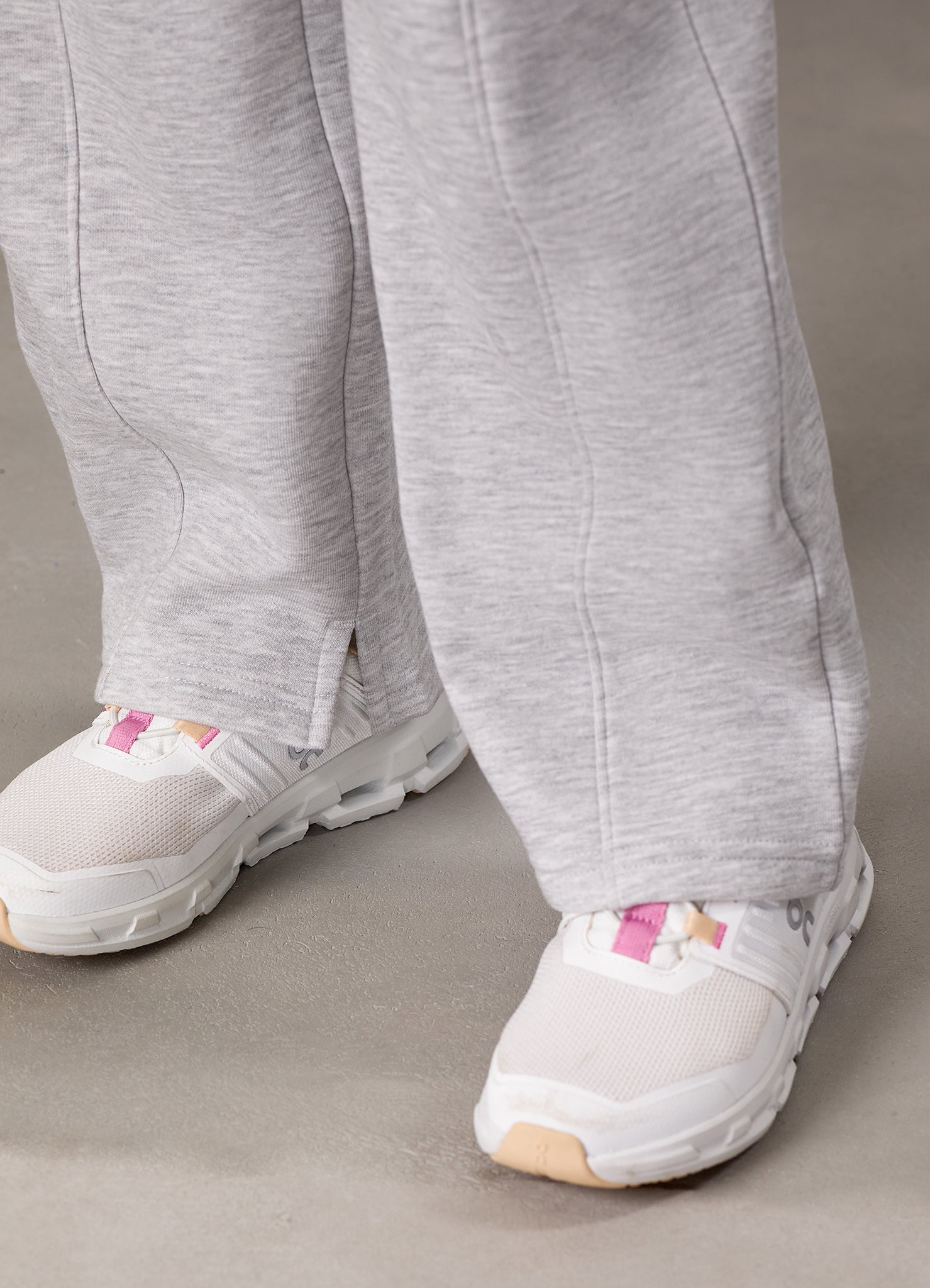 Gym King Kids Shadow Crew Tracksuit - Snow Marl