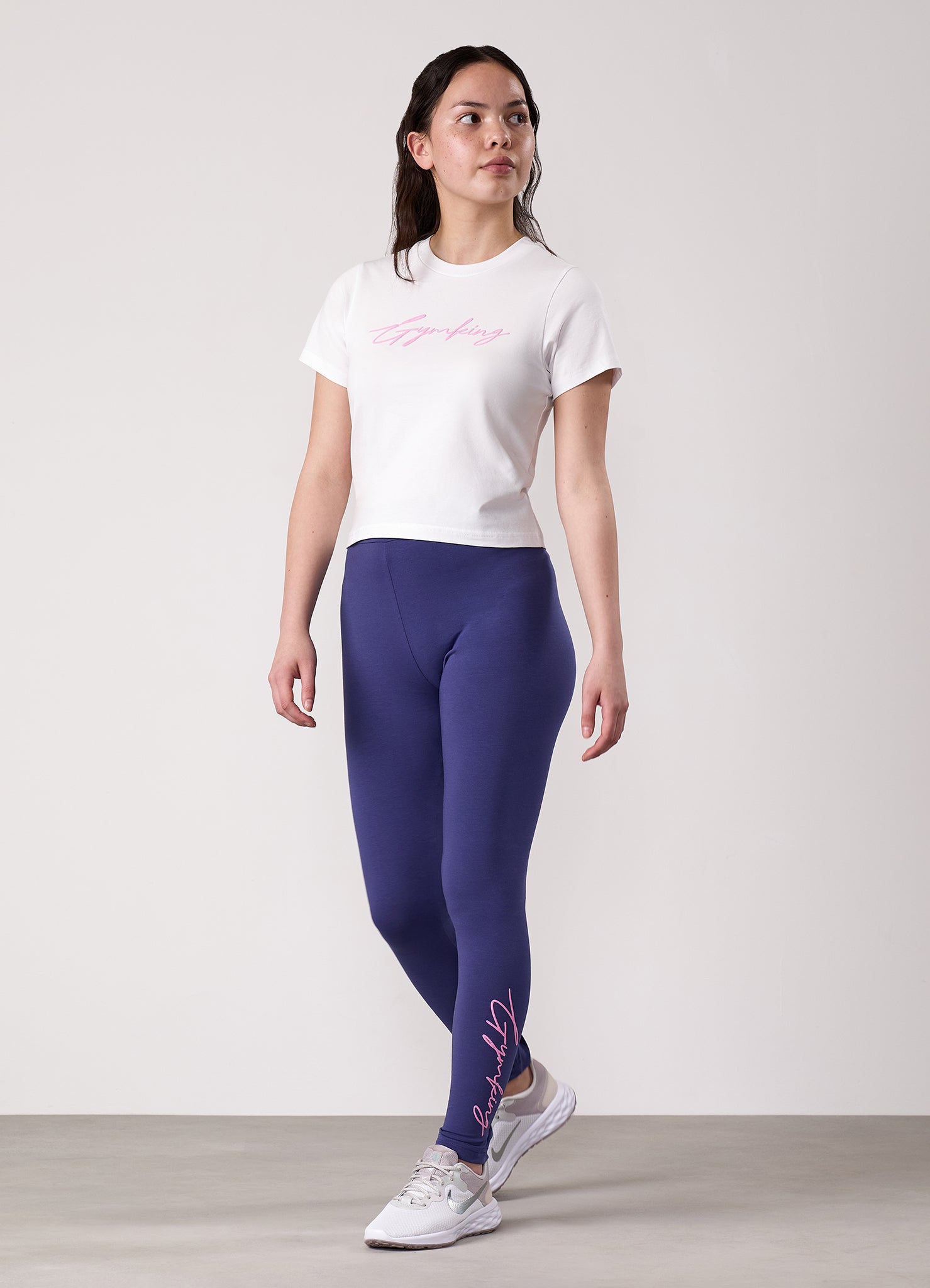 Gym King Kids Script Jersey Legging - Starlight Blue