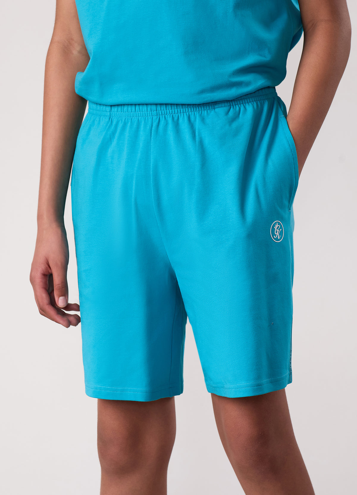 Gym King Pro Short für ältere Kinder – Marine-Teal