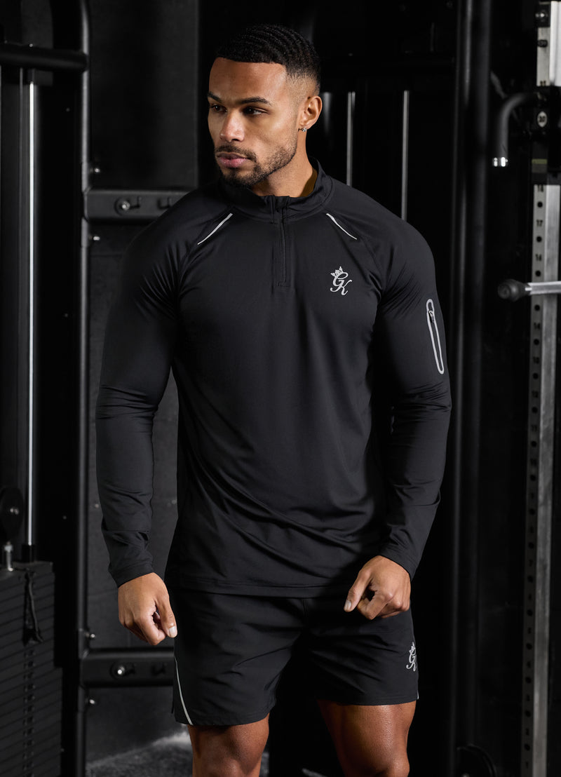 Gym King Flex 2.0 1/4 Zip Funnel - Black