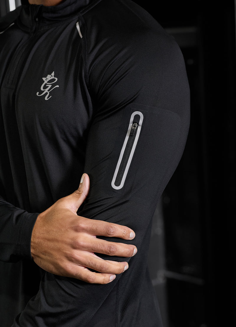 Gym King Flex 2.0 1/4 Zip Funnel - Black