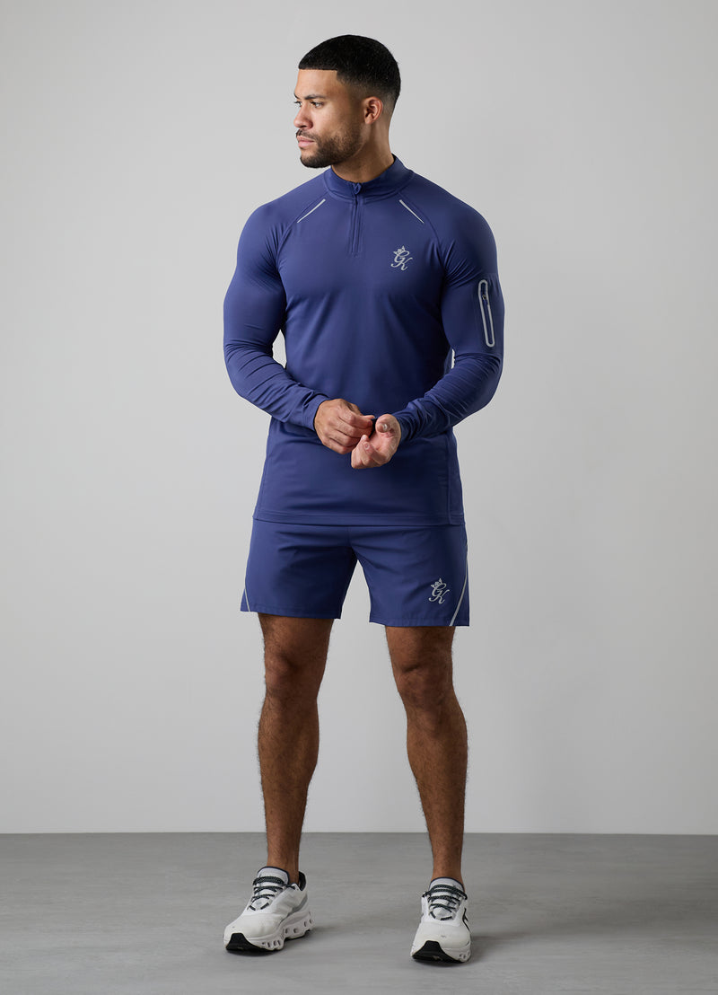 Gym King Flex 2.0 1/4 Zip Funnel - Twilight Blue