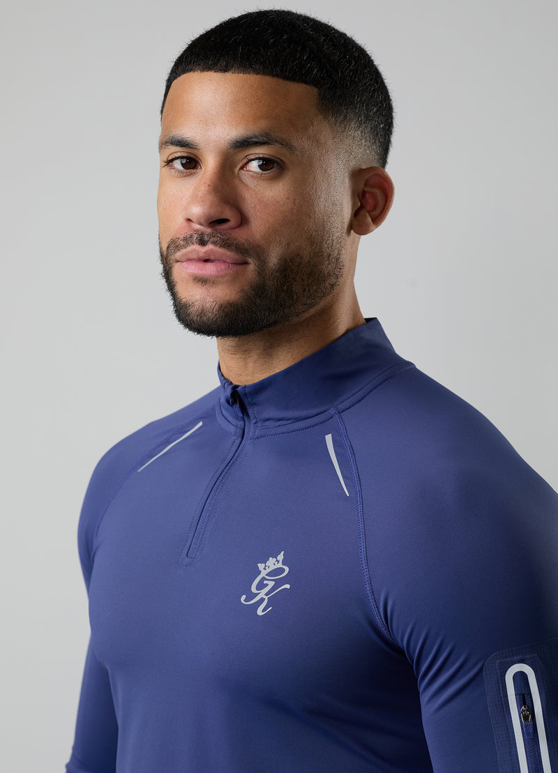 Gym King Flex 2.0 1/4 Zip Funnel - Twilight Blue