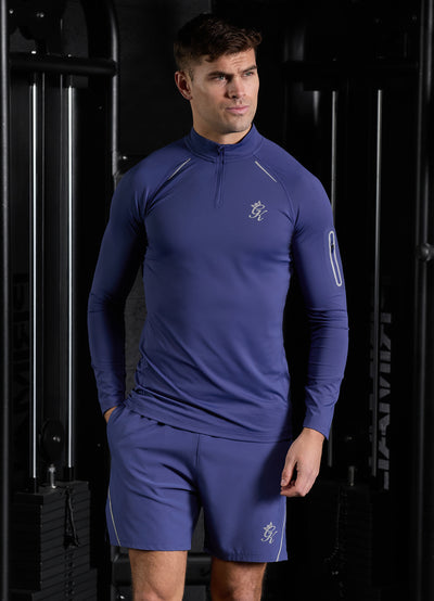 Gym King Flex 2.0 1/4 Zip Funnel - Twilight Blue