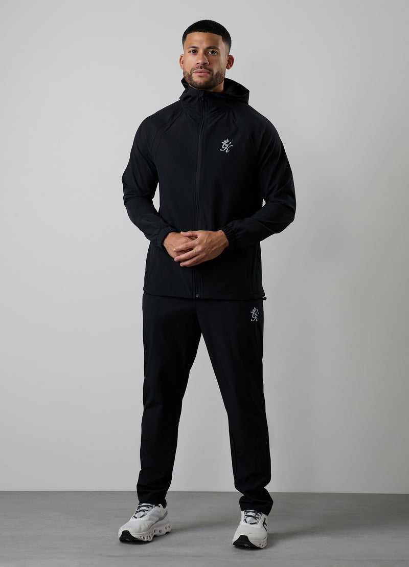 Gym King Flex 2.0 Full Zip Hood Tracksuit - Black