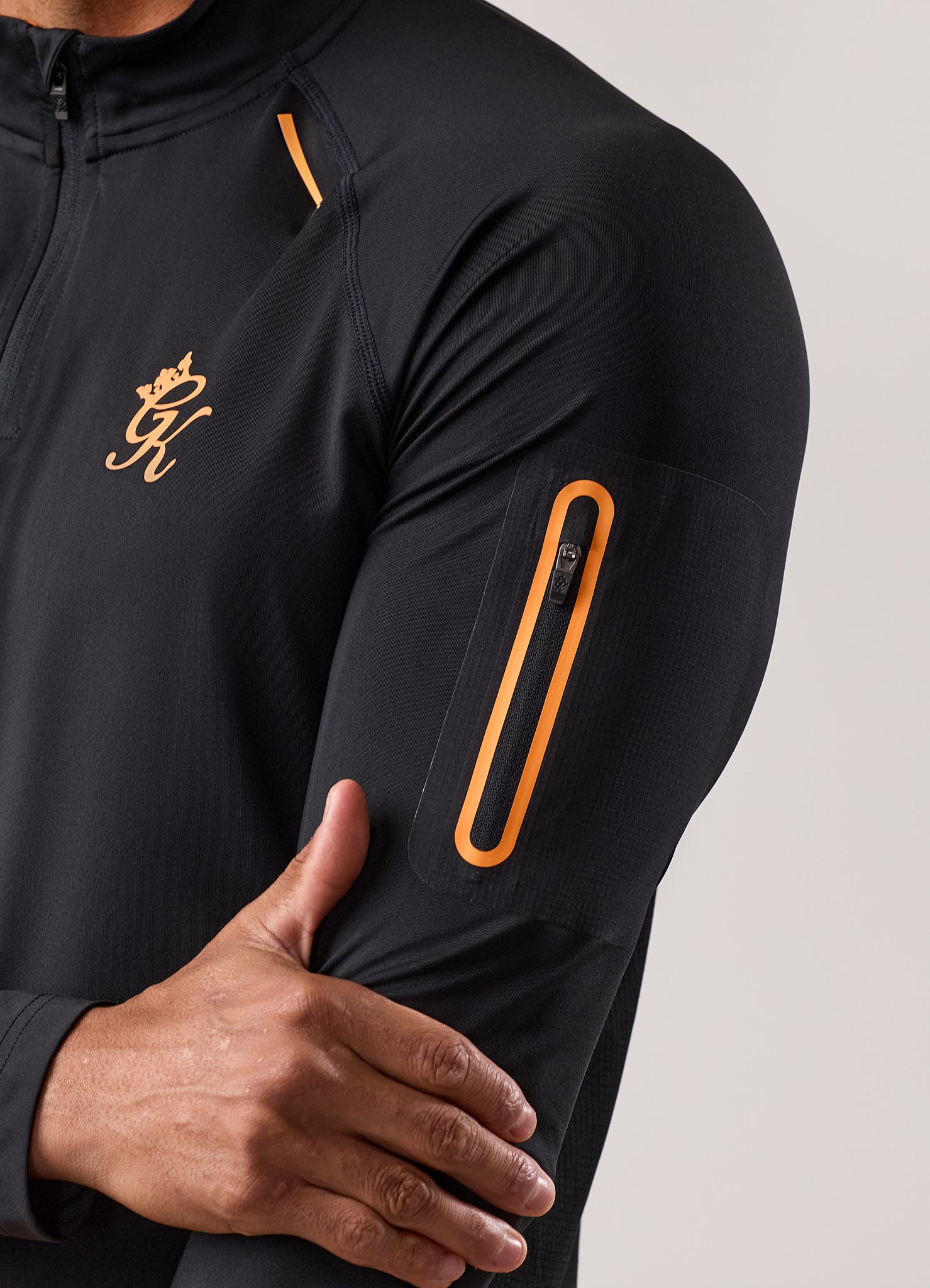 Gym King Flex 2.0 1/4 Zip Funnel - Black/Amber