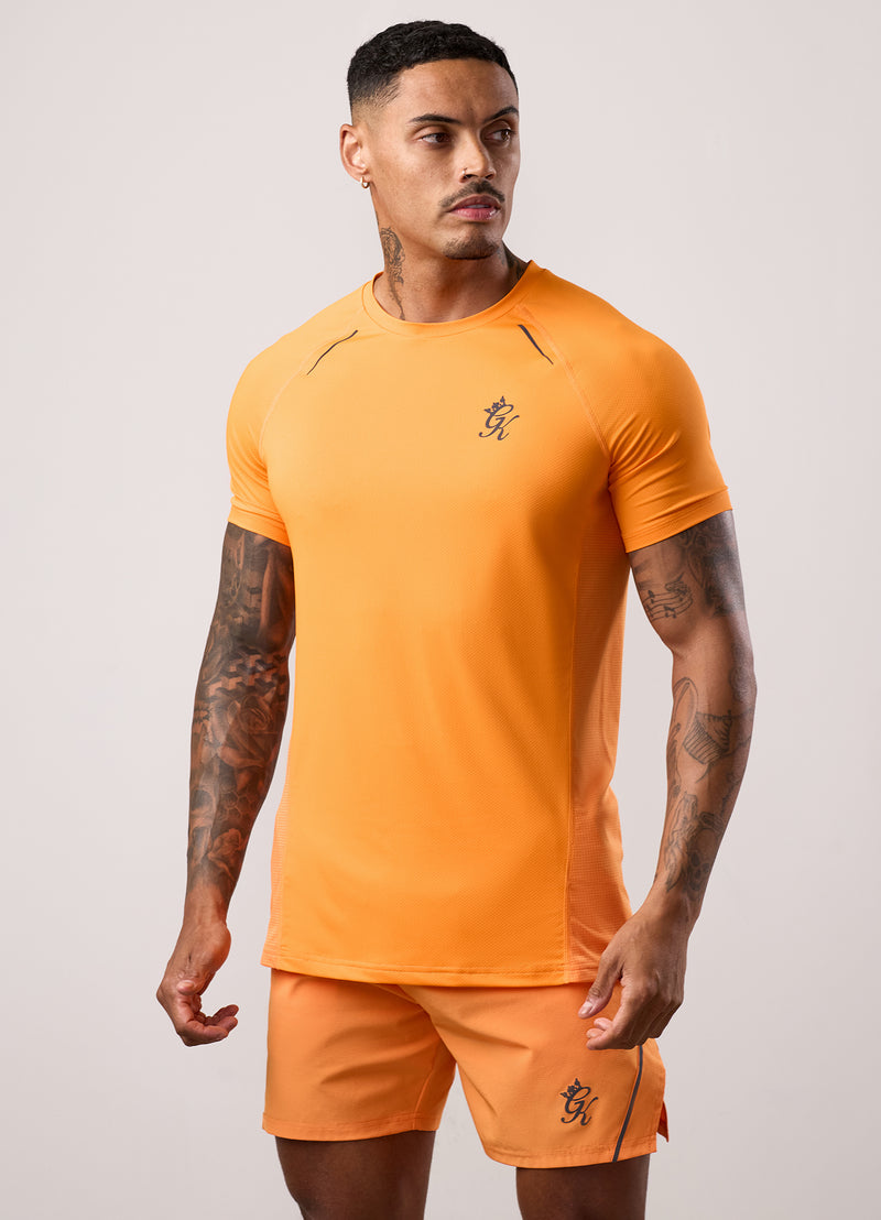 Gym King Flex 2.0 Tee - Amber/Black