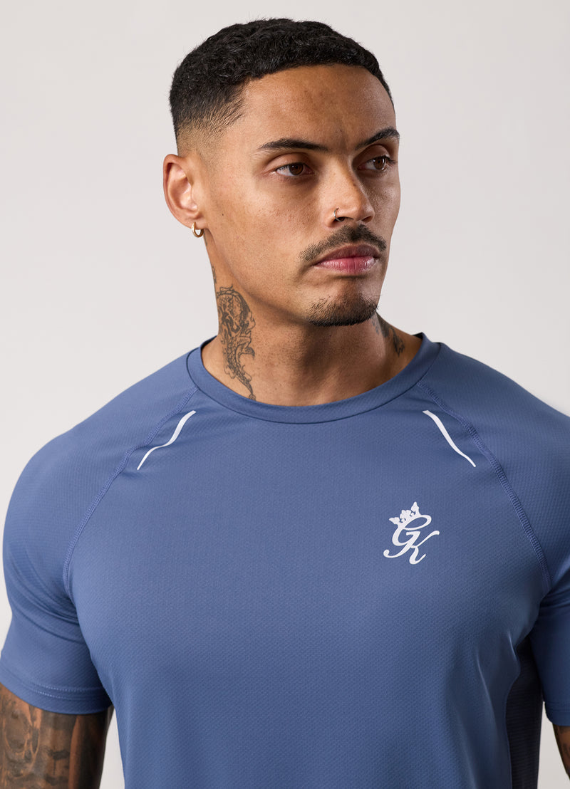 Gym King Flex 2.0 Tee - Dark Denim/Faded Indigo