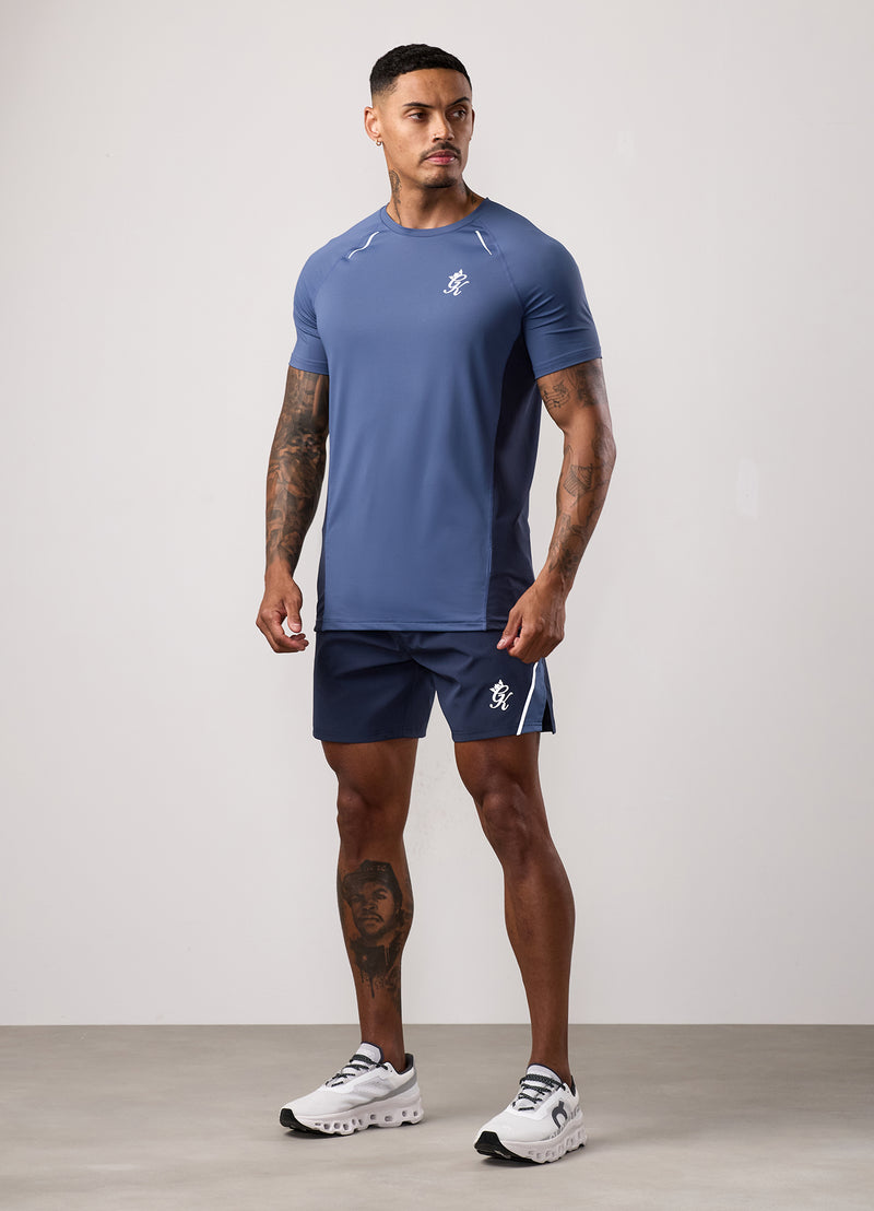 Gym King Flex 2.0 Tee - Dark Denim/Faded Indigo