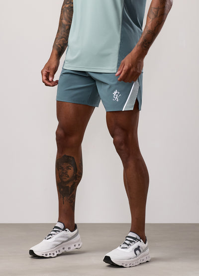 Gym King Flex 2.0 Short - Silver Blue/Petrol Blue