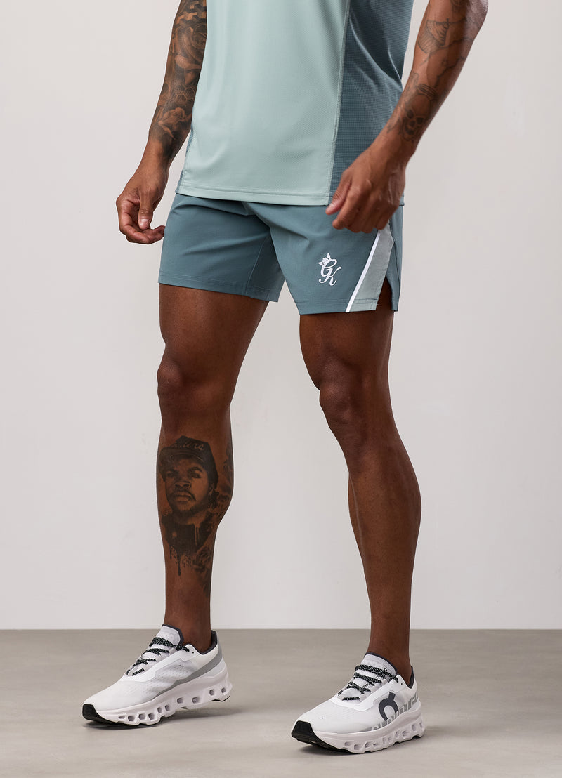 Gym King Flex 2.0 Short - Silver Blue/Petrol Blue